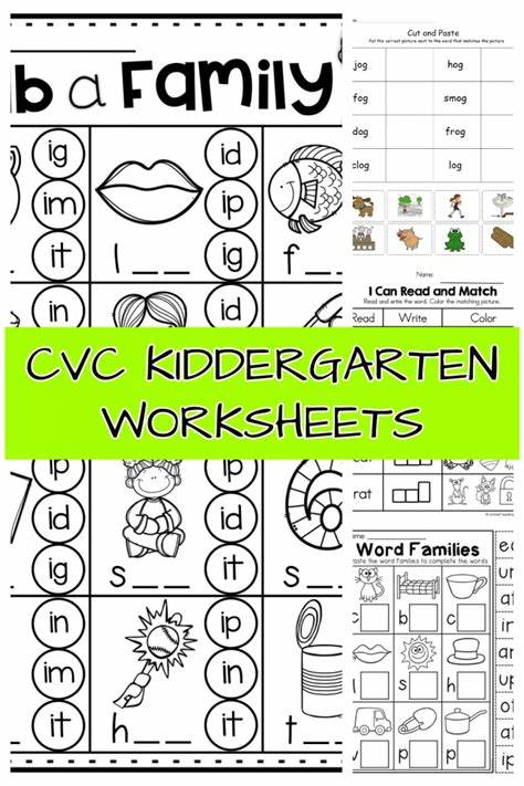 Printable CVC Worksheets Kindergarten Worksheets Day