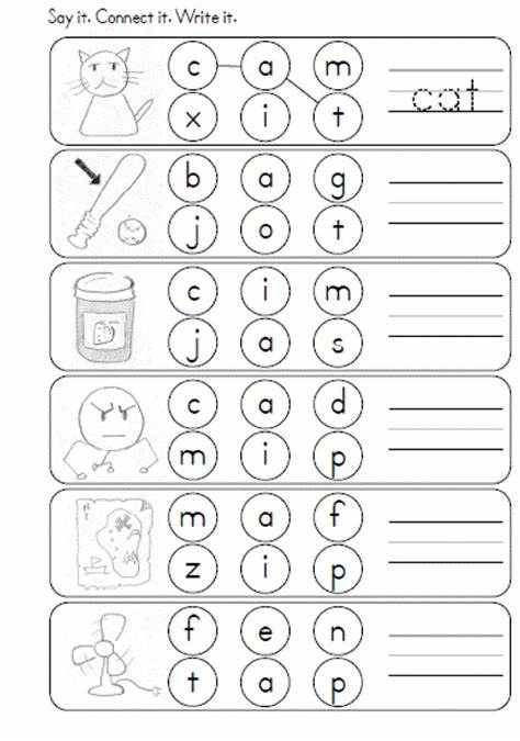 Printable CVC Worksheets Kindergarten Worksheets Day