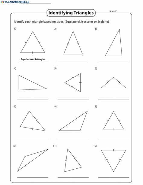 Triangle Worksheets - Worksheets Day